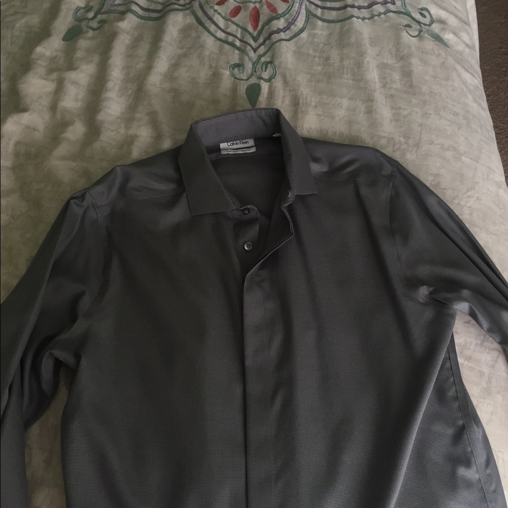 Slim Fit Calvin Klein Gray Shirt